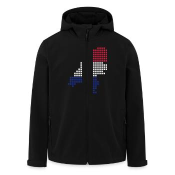 Pays-bas - flag - map - holland - Veste softshell homme en polyester recyclé Stanley/Stella - noir - Devant - AI Model Male 185 light (185cm)