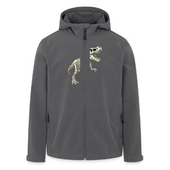 T-Rex Skelett – Dinosaurier Fossil Design - Recycelte Männer Softshell-Jacke von Stanley/Stella - Schwarz - Vorne - AI Model Male 185 light (185cm)