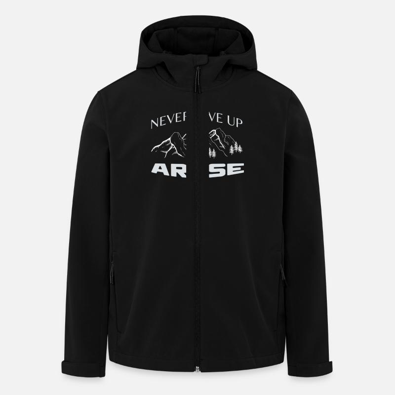 Never give Up - Men’s Recycled Softshell Jacket by Stanley/Stella - black