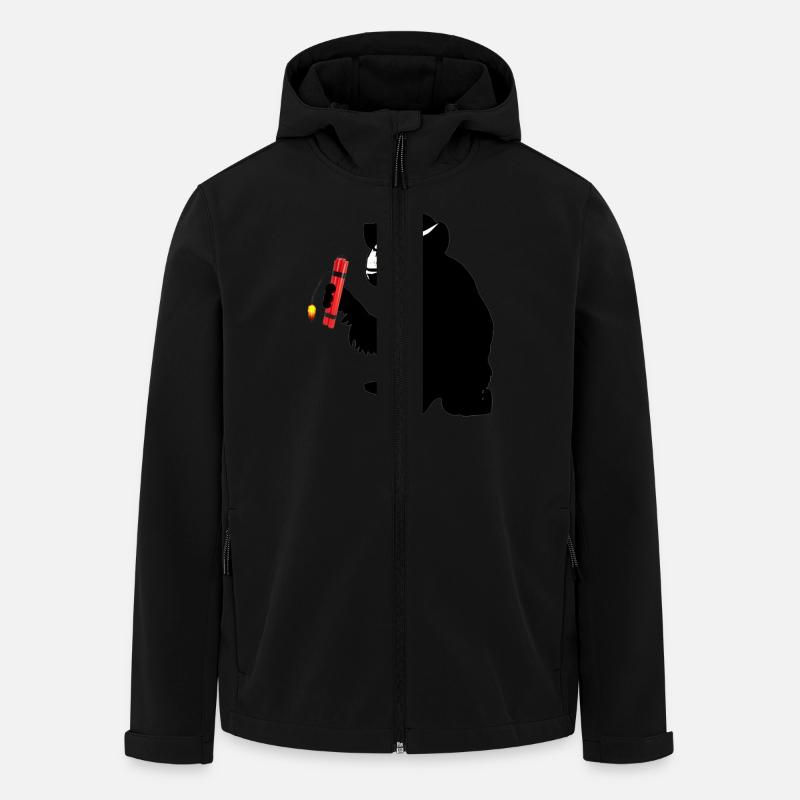 explosiv monkey - Recycelte Männer Softshell-Jacke von Stanley/Stella - Schwarz