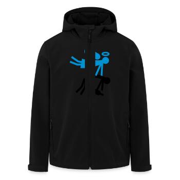 Guardian Angel - Drunk - Men’s Recycled Softshell Jacket by Stanley/Stella - black - Front - AI Model Male 185 light (185cm)