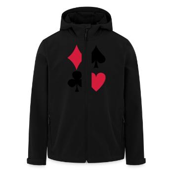 Poker - Recycelte Männer Softshell-Jacke von Stanley/Stella - Schwarz - Vorne - AI Model Male 185 light (185cm)