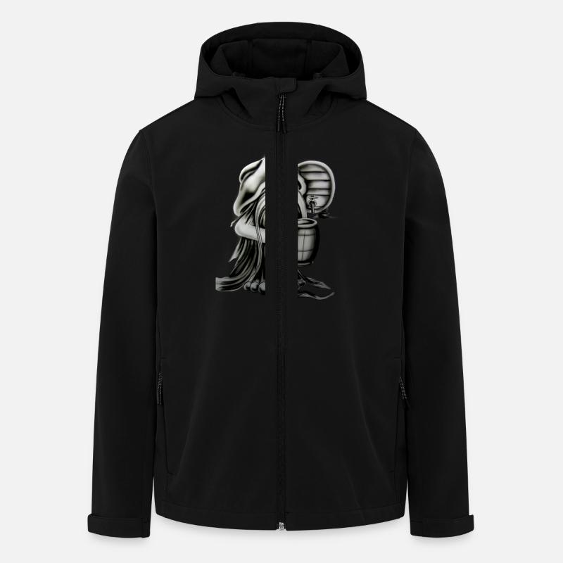 Biergnom - Recycelte Männer Softshell-Jacke von Stanley/Stella - Schwarz