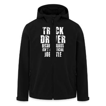 Truck Driver Because - Recycelte Männer Softshell-Jacke von Stanley/Stella - Schwarz - Vorne - AI Model Male 185 light (185cm)