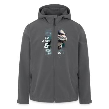 hippo love - Recycelte Männer Softshell-Jacke von Stanley/Stella - Schwarz - Vorne - AI Model Male 185 light (185cm)