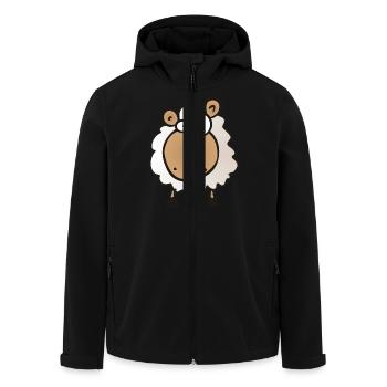 Das Erste Schaaf - Recycelte Männer Softshell-Jacke von Stanley/Stella - Schwarz - Vorne - AI Model Male 185 light (185cm)