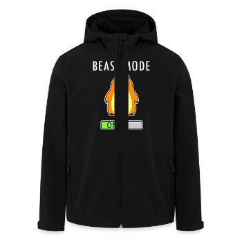 Beast Mode - Recycelte Männer Softshell-Jacke von Stanley/Stella - Schwarz - Vorne - AI Model Male 185 light (185cm)