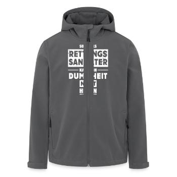 Rettungssanitäter - Dummheit Sedieren - Hoodie - Recycelte Männer Softshell-Jacke von Stanley/Stella - Schwarz - Vorne - AI Model Male 185 light (185cm)