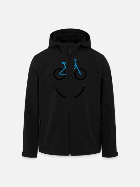 bicycle smiley - Men’s Recycled Softshell Jacket by Stanley/Stella - black
