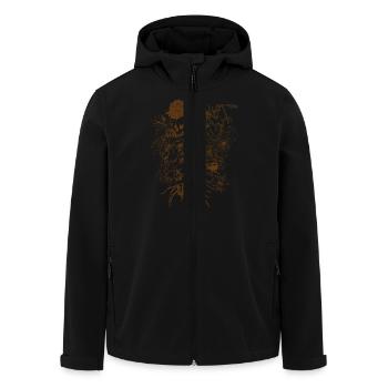 Schädel-und-Spinnen-in-Brown - Recycelte Männer Softshell-Jacke von Stanley/Stella - Schwarz - Vorne - AI Model Male 185 light (185cm)