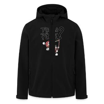T'as la pêche ? - Veste softshell homme en polyester recyclé Stanley/Stella - noir - Devant - AI Model Male 185 light (185cm)