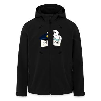 Ctrl Alt Esc - Recycelte Männer Softshell-Jacke von Stanley/Stella - Schwarz - Vorne - AI Model Male 185 light (185cm)