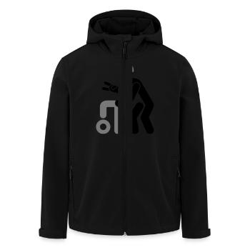 BetreutesRocken - Recycelte Männer Softshell-Jacke von Stanley/Stella - Schwarz - Vorne - AI Model Male 185 light (185cm)