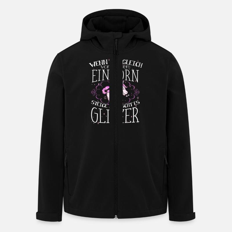 Einhorn - Glitzer - Recycelte Männer Softshell-Jacke von Stanley/Stella - Schwarz