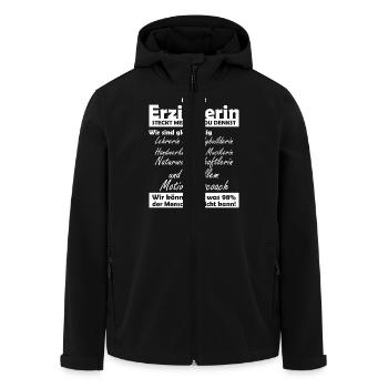 Erzieherin - Recycelte Männer Softshell-Jacke von Stanley/Stella - Schwarz - Vorne - AI Model Male 185 light (185cm)