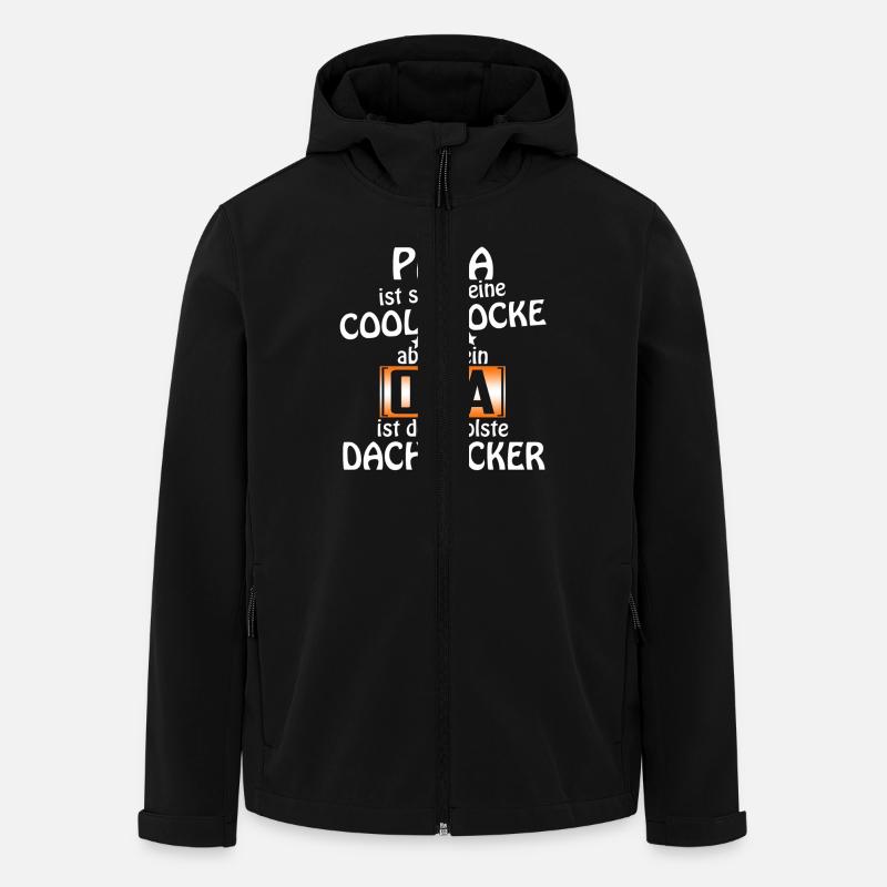 papa coole socke Dachdeck - Recycelte Männer Softshell-Jacke von Stanley/Stella - Schwarz