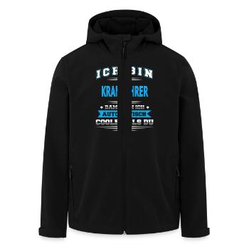 KRANFÜHRER - Recycelte Männer Softshell-Jacke von Stanley/Stella - Schwarz - Vorne - AI Model Male 185 light (185cm)