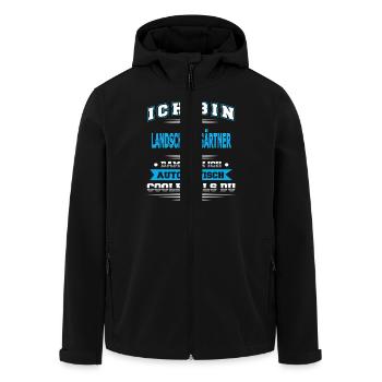 LANDSCHAFTSGÄRTNER - Recycelte Männer Softshell-Jacke von Stanley/Stella - Schwarz - Vorne - AI Model Male 185 light (185cm)