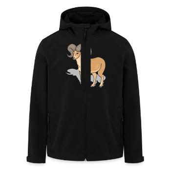 sheep162 - Recycelte Männer Softshell-Jacke von Stanley/Stella - Schwarz - Vorne - AI Model Male 185 light (185cm)