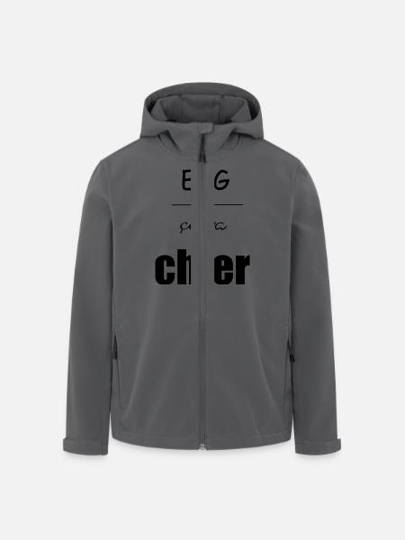 EVG ca va chier - Veste softshell homme en polyester recyclé Stanley/Stella - noir