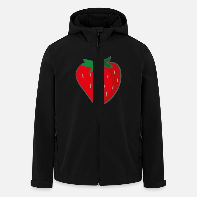 strawberry - Men’s Recycled Softshell Jacket by Stanley/Stella - black