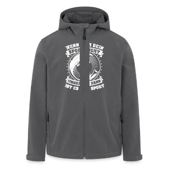 Sport umbringen-Klettern - Recycelte Männer Softshell-Jacke von Stanley/Stella - Anthrazit - Vorne - AI Model Male 185 light (185cm)