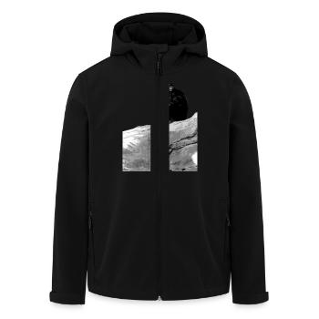 Musique de singe - Veste softshell homme en polyester recyclé Stanley/Stella - noir - Devant - AI Model Male 185 light (185cm)