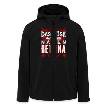 BETTINA - Böse - Recycelte Männer Softshell-Jacke von Stanley/Stella - Schwarz - Vorne - AI Model Male 185 light (185cm)