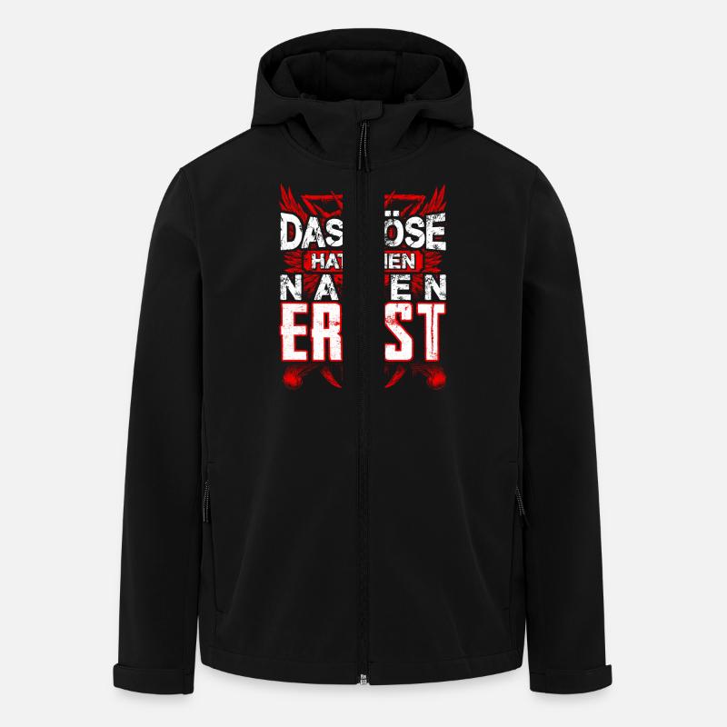 ERNST - Name - Recycelte Männer Softshell-Jacke von Stanley/Stella - Schwarz