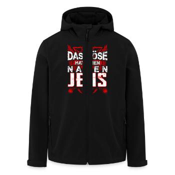 JENS - Name - Recycelte Männer Softshell-Jacke von Stanley/Stella - Schwarz - Vorne - AI Model Male 185 light (185cm)