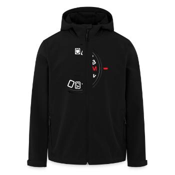 Shoot M - Men’s Recycled Softshell Jacket by Stanley/Stella - black - Front - AI Model Male 185 light (185cm)