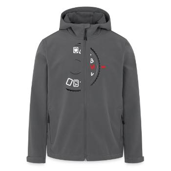 Shoot M - Men’s Recycled Softshell Jacket by Stanley/Stella - anthracite - Front - AI Model Male 185 light (185cm)