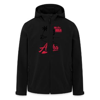 Aloha - Men’s Recycled Softshell Jacket by Stanley/Stella - black - Front - AI Model Male 185 light (185cm)