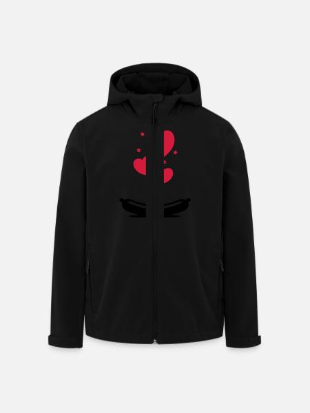 love_wurst_f2 - Recycelte Männer Softshell-Jacke von Stanley/Stella - Schwarz