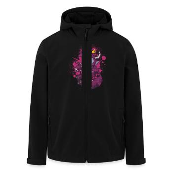Pink Monster - Recycelte Männer Softshell-Jacke von Stanley/Stella - Schwarz - Vorne - AI Model Male 185 light (185cm)
