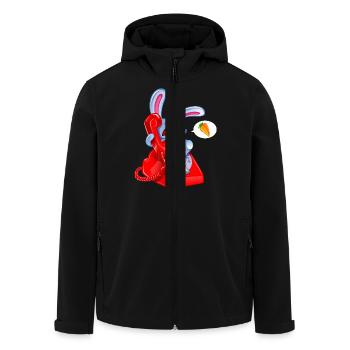 lapin qui téléphone.png - Veste softshell homme en polyester recyclé Stanley/Stella - noir - Devant - AI Model Male 185 light (185cm)