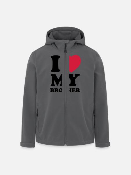 I love my brother - Men’s Recycled Softshell Jacket by Stanley/Stella - black