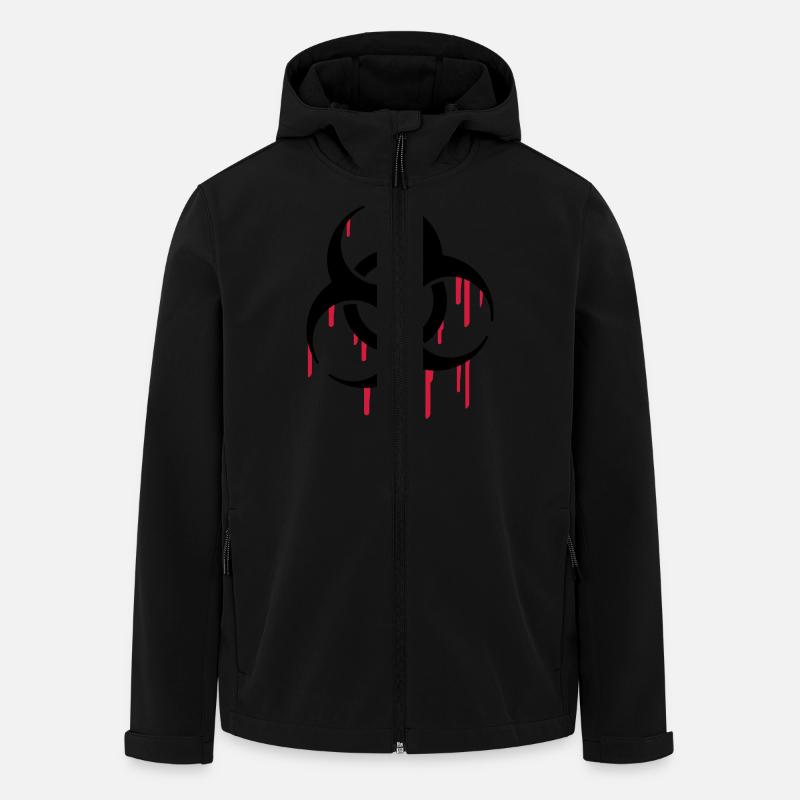 Biohazard Blood - Men’s Recycled Softshell Jacket by Stanley/Stella - black