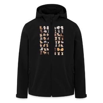 Hunde T-Shirt - Recycelte Männer Softshell-Jacke von Stanley/Stella - Schwarz - Vorne - AI Model Male 185 light (185cm)