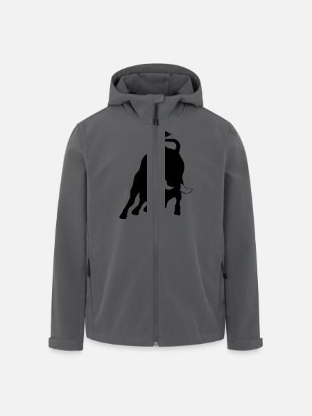 Stier - Recycelte Männer Softshell-Jacke von Stanley/Stella - Schwarz