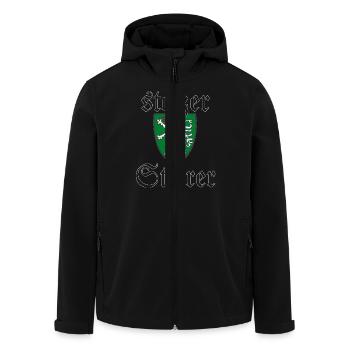 Stolzer Steirer Wappen Steiermark Spruch Geschenk - Recycelte Männer Softshell-Jacke von Stanley/Stella - Schwarz - Vorne - AI Model Male 185 light (185cm)