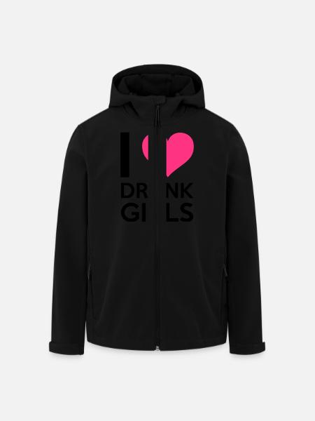I Love Drunk Girls - Men’s Recycled Softshell Jacket by Stanley/Stella - black