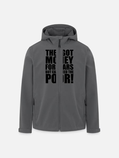 Can't Feed The Poor - Men’s Recycled Softshell Jacket by Stanley/Stella - black