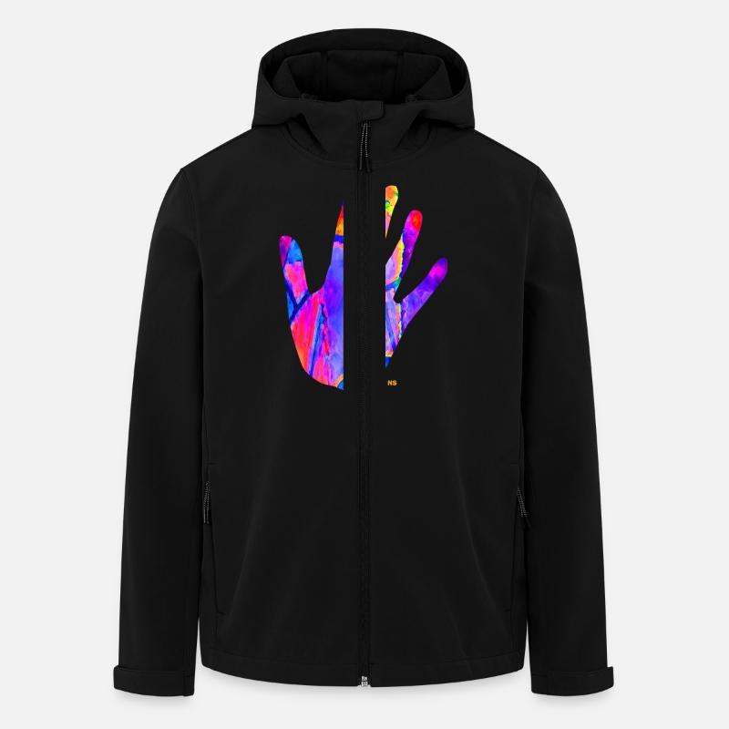 Neon hand - Men’s Recycled Softshell Jacket by Stanley/Stella - black