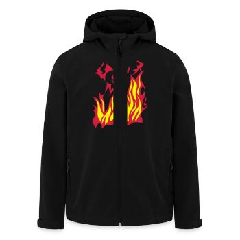 flamme feu 3026 - Veste softshell homme en polyester recyclé Stanley/Stella - noir - Devant - AI Model Male 185 light (185cm)