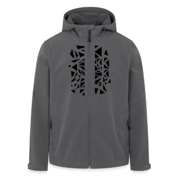 AD Triangle Explosion - Veste softshell homme en polyester recyclé Stanley/Stella - noir - Devant - AI Model Male 185 light (185cm)