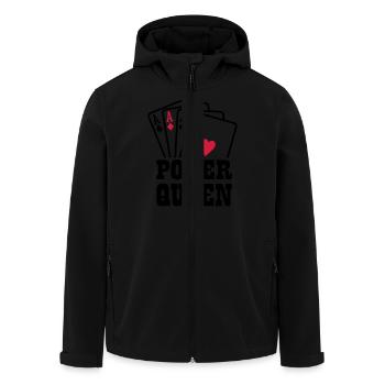 Poker - Recycelte Männer Softshell-Jacke von Stanley/Stella - Schwarz - Vorne - AI Model Male 185 light (185cm)