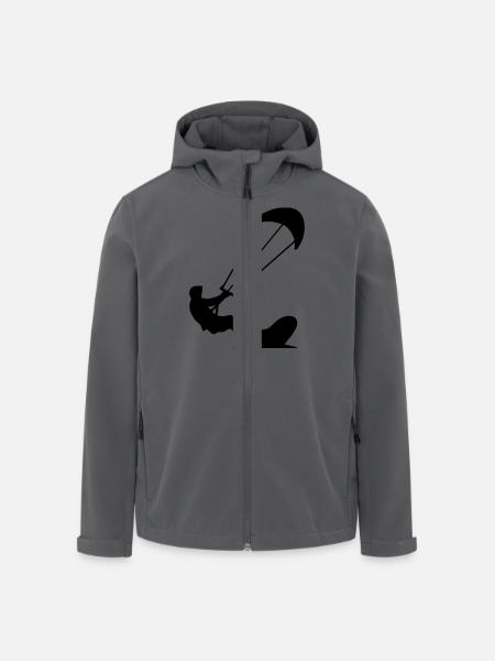 Kitesurfer - Kiteboarding - Recycelte Männer Softshell-Jacke von Stanley/Stella - Schwarz