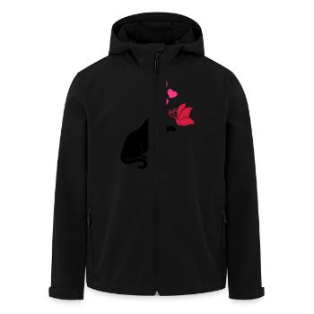 Cat - Men’s Recycled Softshell Jacket by Stanley/Stella - black - Front - AI Model Male 185 light (185cm)