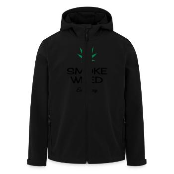 Cannabis / Haschich / Marijuana / Reggae / Rasta - Veste softshell homme en polyester recyclé Stanley/Stella - noir - Devant - AI Model Male 185 light (185cm)